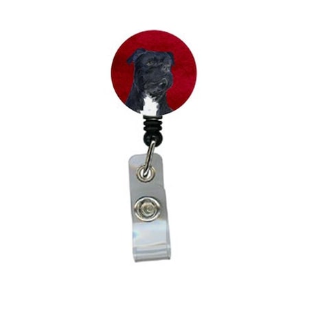 Teachers Aid Bull Terrier Retractable Badge Reel or ID Holder with Clip TE236993